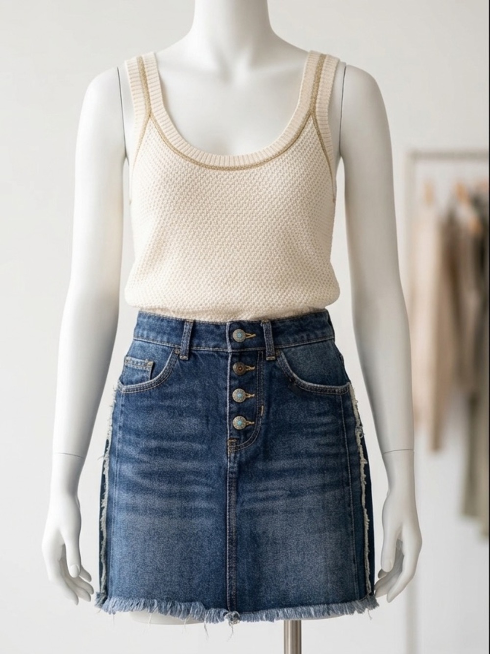 Zara Basic Denim Mini Skirt Small NWOT